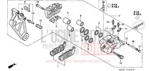 ETRIER DE FREIN ARRIERE ST1300A4 de 2004